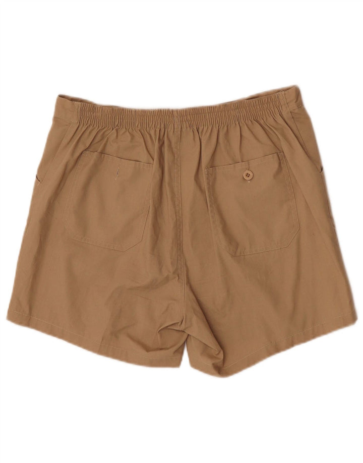 Leader Mens Casual Shorts W32 Poliéster Bege Médio