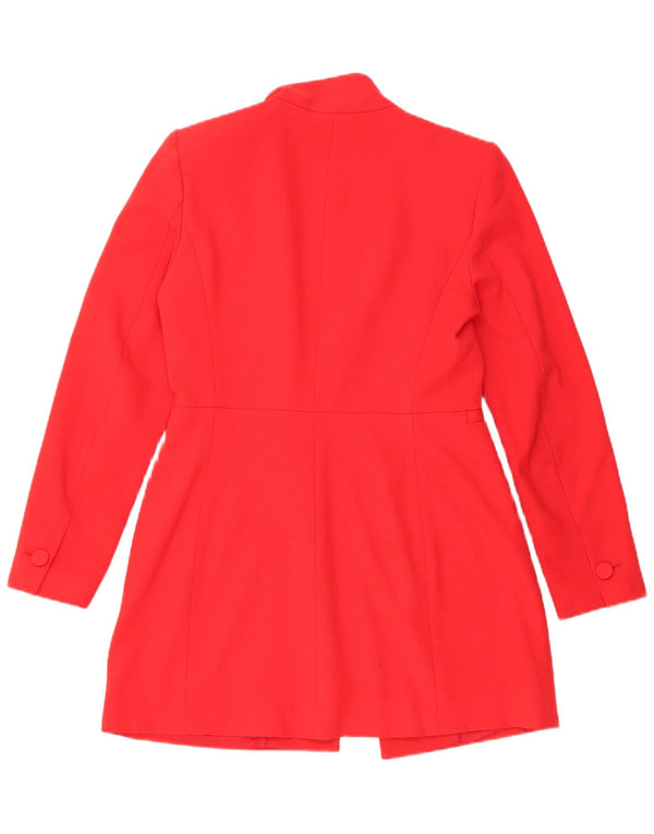 Jaqueta blazer feminina Zara UK 14 poliéster vermelho médio