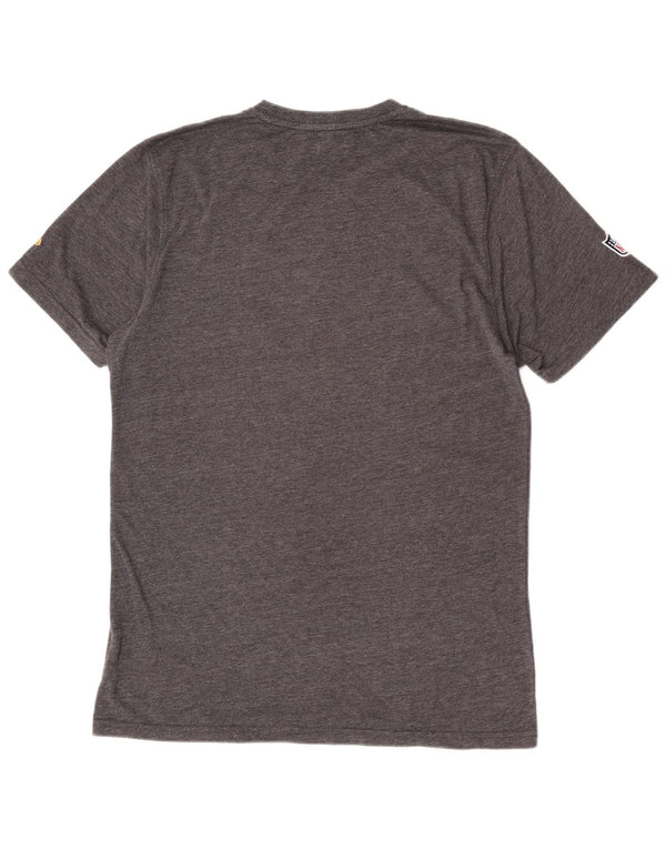 Camiseta gráfica masculina New Era grande algodão cinza