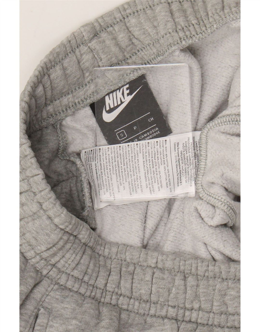 Calça de treino feminina Nike Joggers UK 10 pequeno cinza algodão