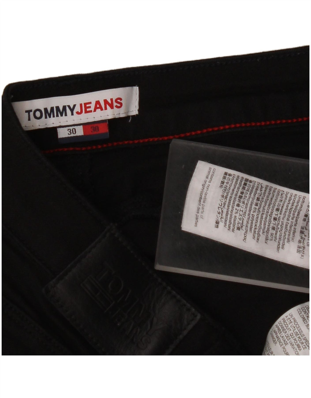 Jeans skinny feminino TOMMY HILFIGER W30 L30 algodão preto