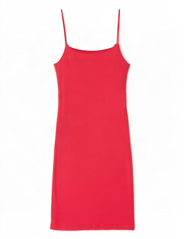 Vestido slip feminino Zara Reino Unido 8 pequeno algodão rosa