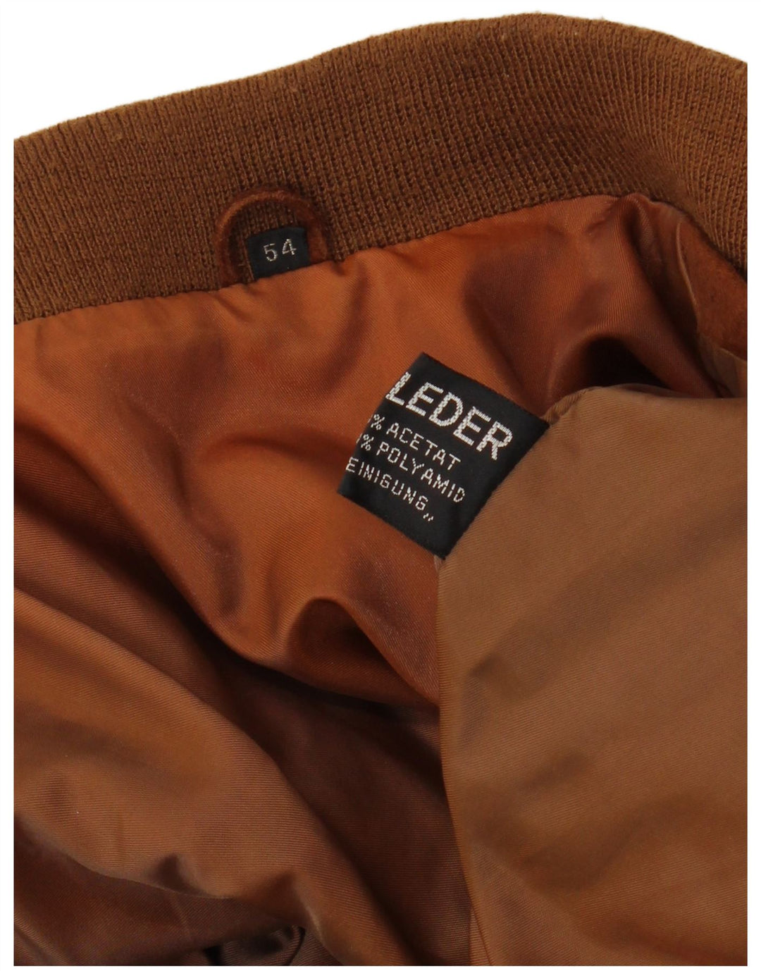 Jaqueta de camurça masculina vintage EU 54 2XL couro marrom