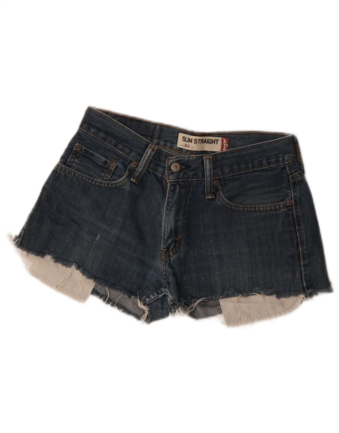 Calça jeans feminina 514 da Levi's W29 algodão azul médio