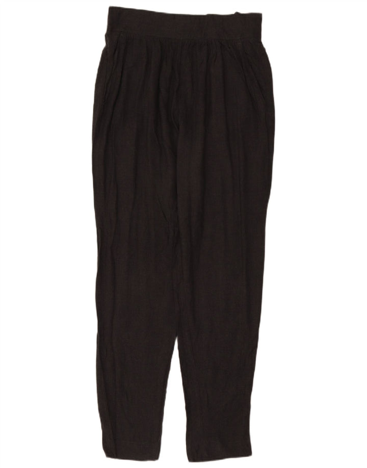 Calça feminina French Connection Pegged Suit UK 12 Médio W30 L31 Cinza