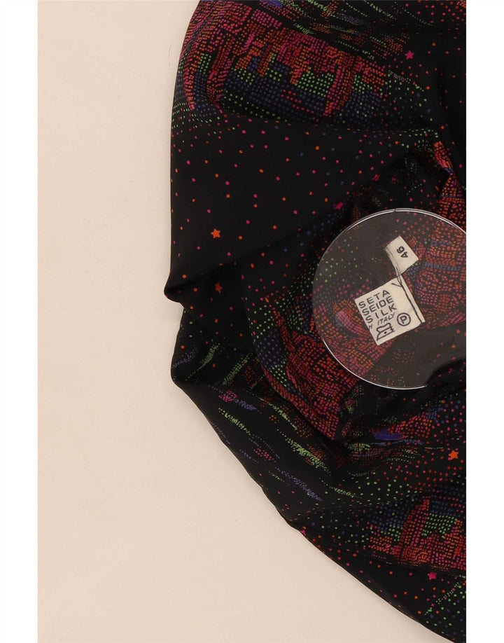 Blusa feminina Oleg Cassini com estampa abstrata IT 46 grande multicolorida
