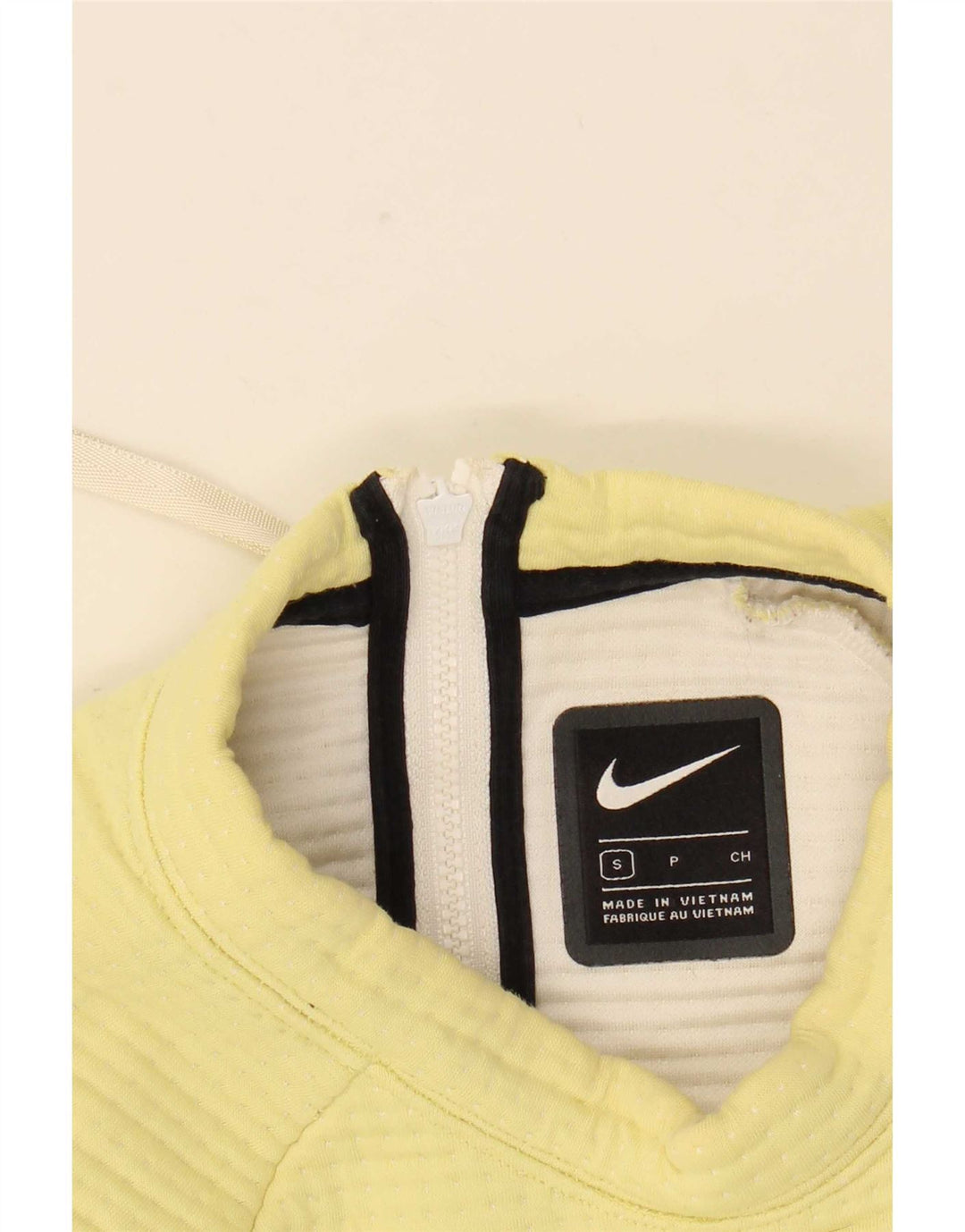 Nike Womens Crop Sweatshirt Jumper UK 10 Pequeno Amarelo