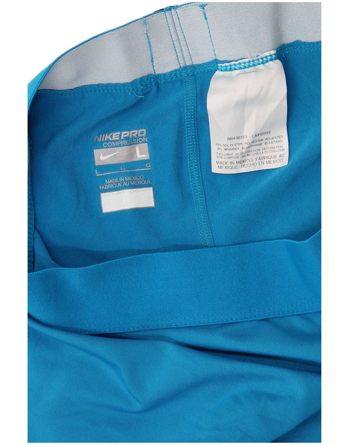 Calça legging feminina Nike Dri Fit Capri UK 14 grande azul poliéster