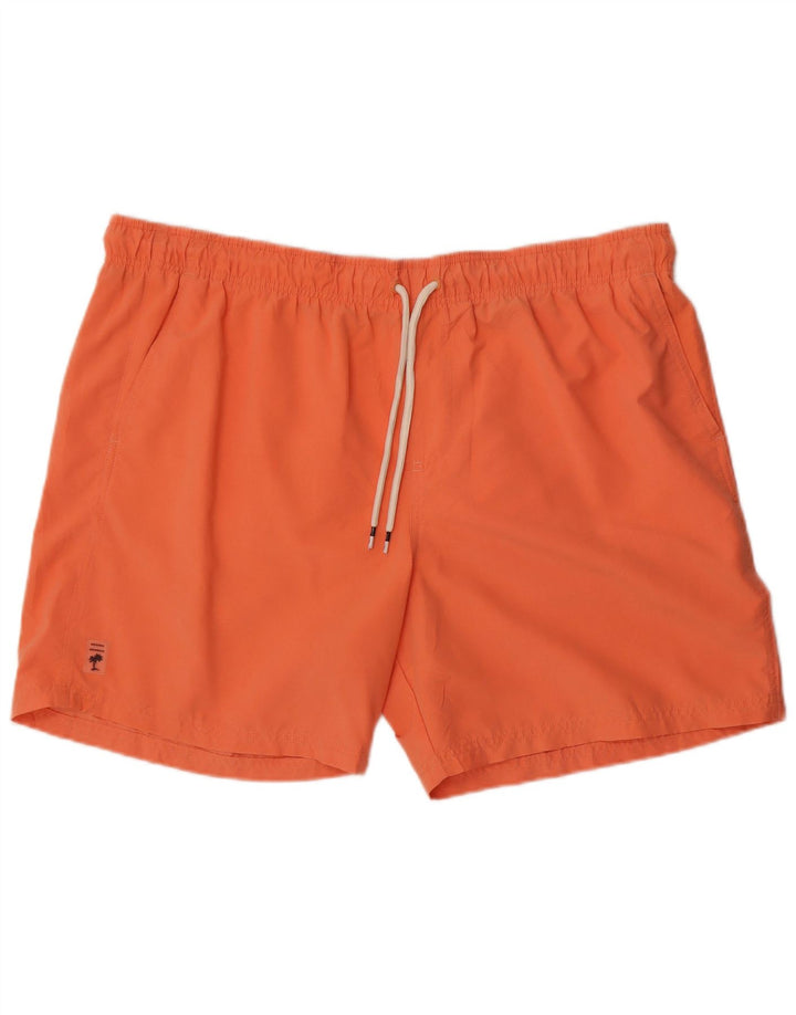 Shorts de natação masculino Marks & Spencer 2XL poliéster laranja