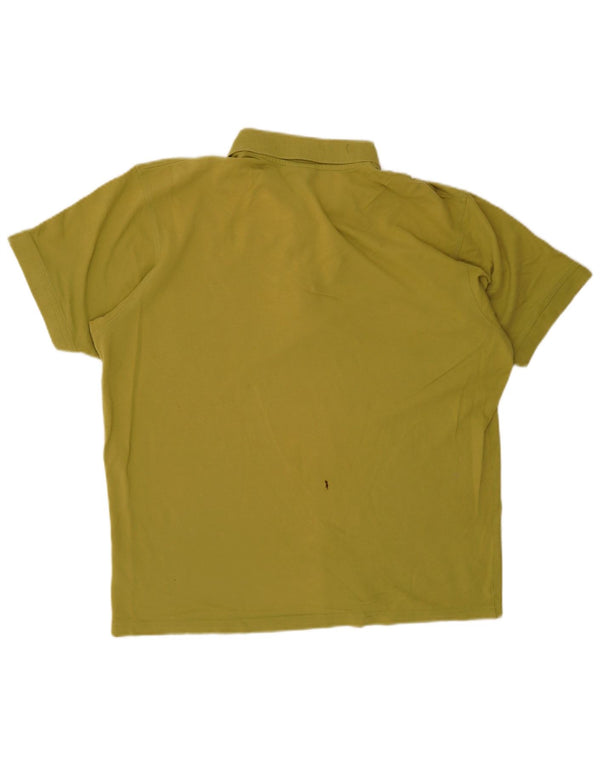 Camisa polo masculina Jack Wolfskin Reino Unido 40/42 grande algodão verde
