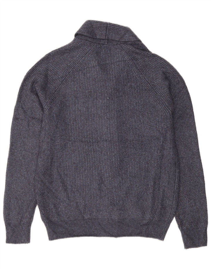 Suéter cardigã masculino Marks & Spencer médio azul marinho poliamida