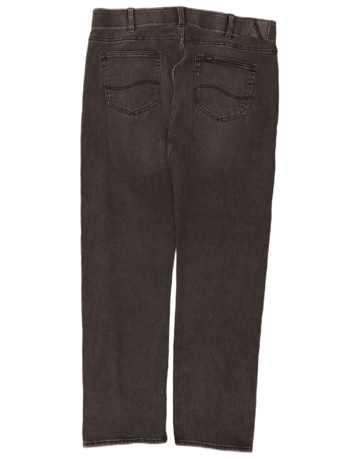 Lee Mens Slim Fit Calça Jeans Reta W36 L32 Algodão Cinza