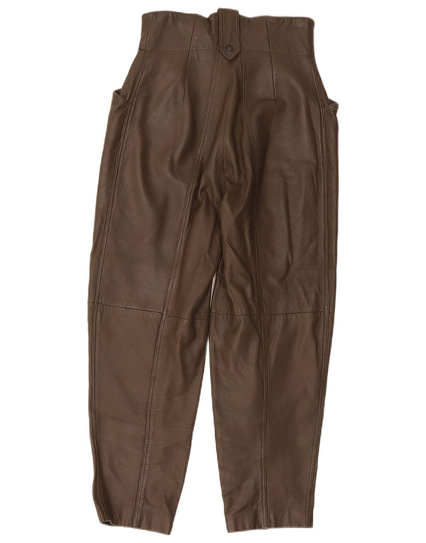 Calça feminina vintage solta cintura alta UE 40 médio W28 L26 marrom