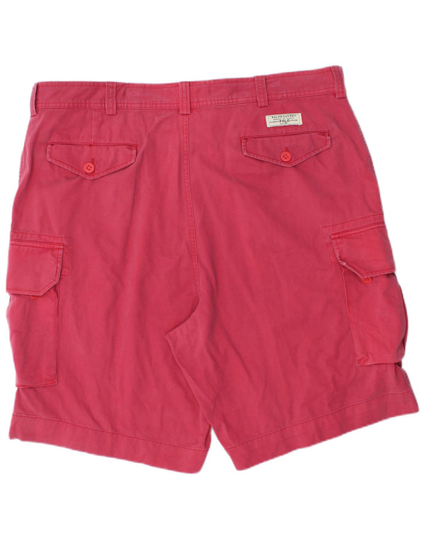 Polo Ralph Lauren Mens Cargo Shorts W40 XL Algodão Vermelho