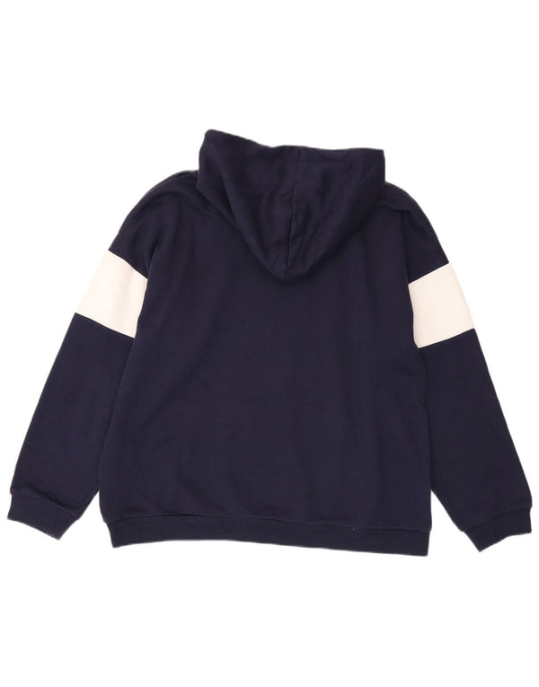 Fila feminino gráfico oversized moletom com capuz UK 18 XL azul marinho colorblock