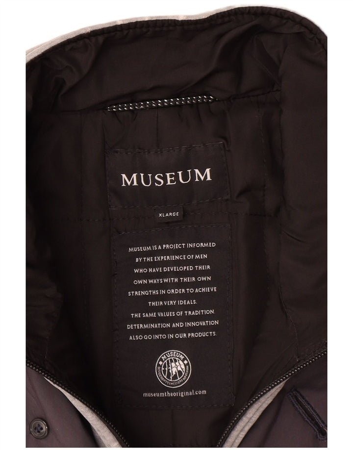 Trench Coat Masculino Museum UK 42 XL Cinza Poliéster
