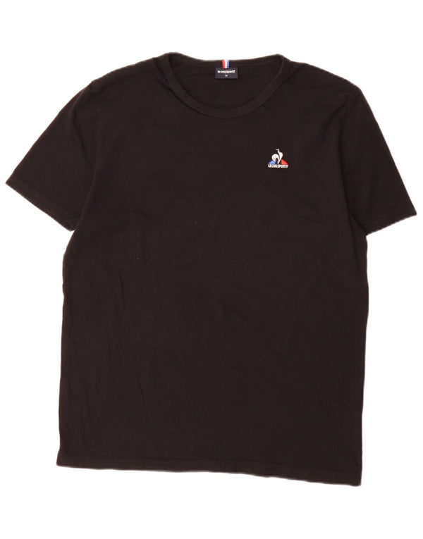 Camiseta masculina Le Coq Sportif Regular Fit Top Médio Algodão Preto