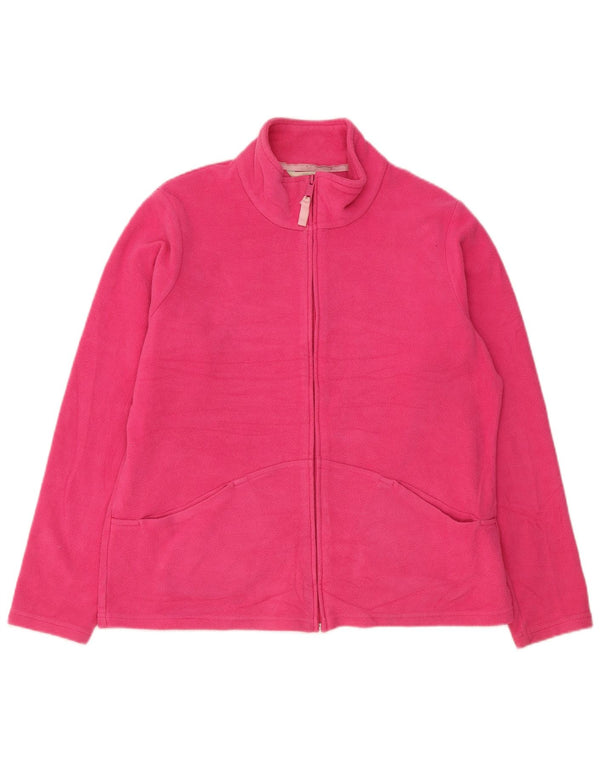 Jaqueta de lã feminina Marks & Spencer Reino Unido 18 XL poliéster rosa