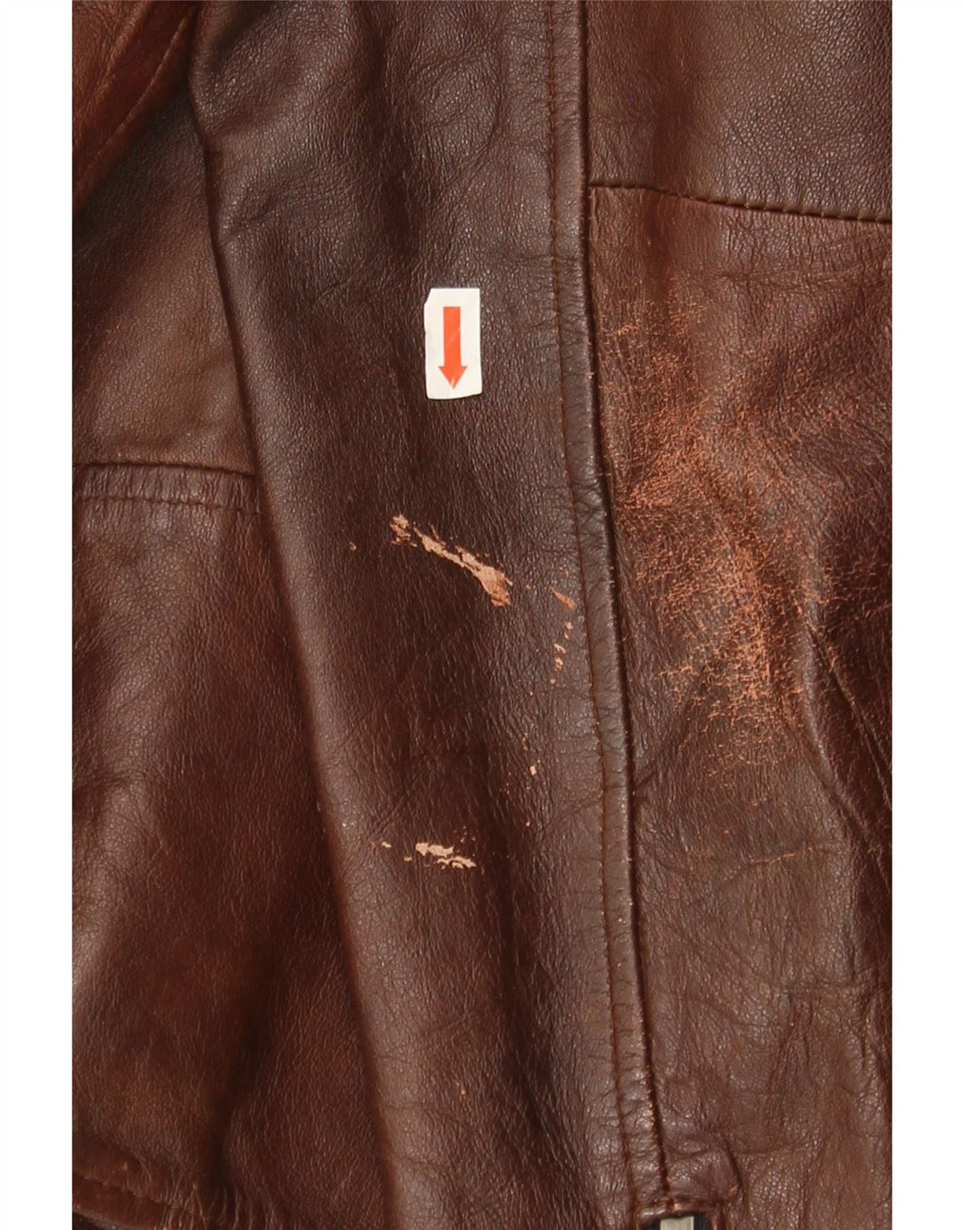 Jaqueta masculina de couro para motociclista Jack & Jones Reino Unido 40 grande couro marrom