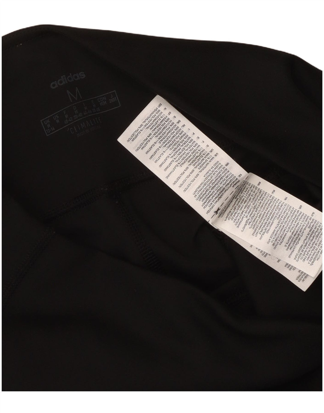 Adidas Womens Climalite Leggings UK 12/14 Médio Preto Poliéster