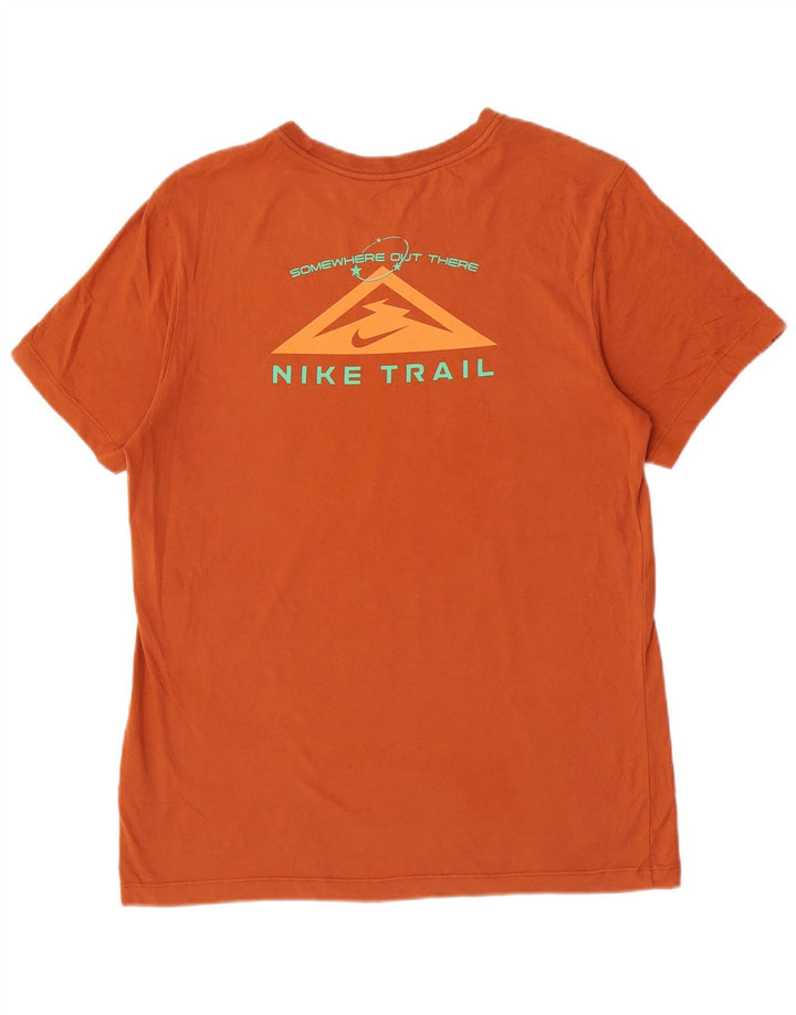 Camiseta Nike Masculina Dri Fit Graphic Top Médio Algodão Marrom