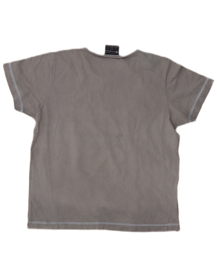 Camiseta feminina com estampa CHAMPION UK 10 pequena algodão azul marinho