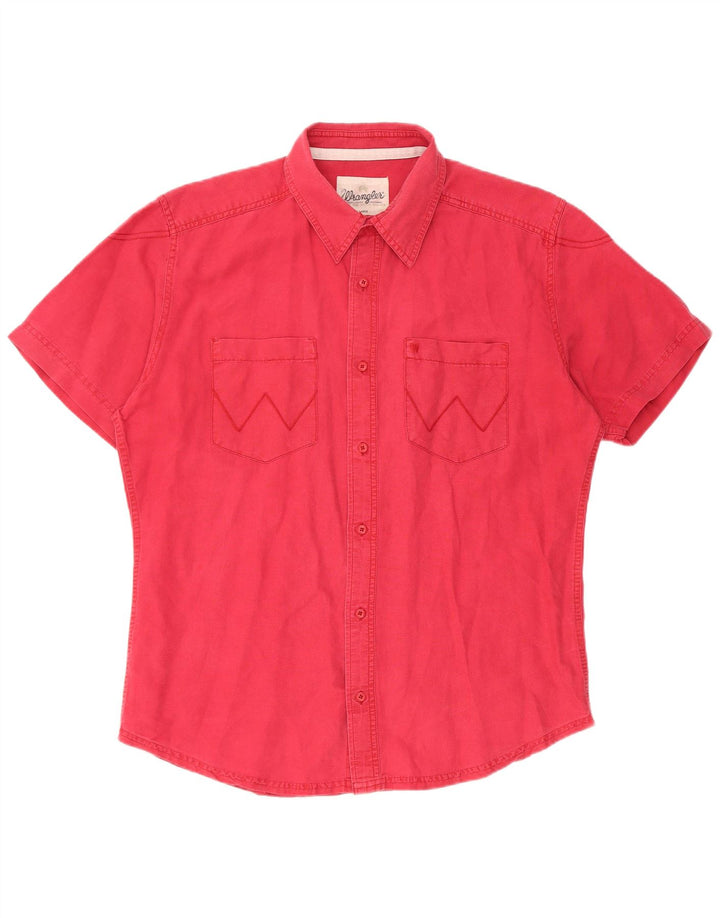 Camisa Wrangler masculina de manga curta XL linho rosa