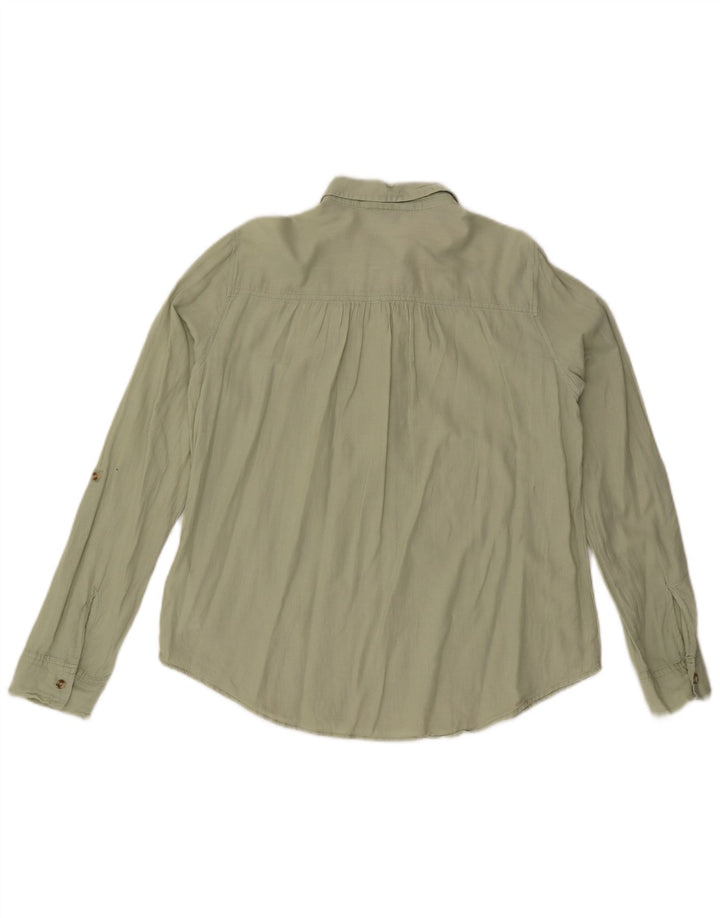 Pulôver feminino Hollister Reino Unido 14 algodão verde médio