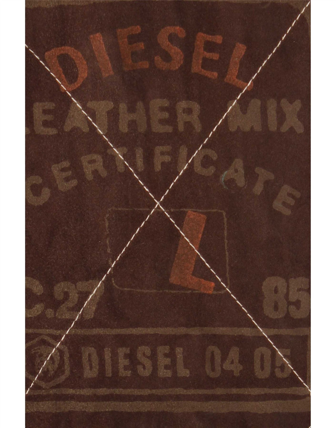 Jaqueta reversível masculina Diesel UK 40 grande couro xadrez marrom