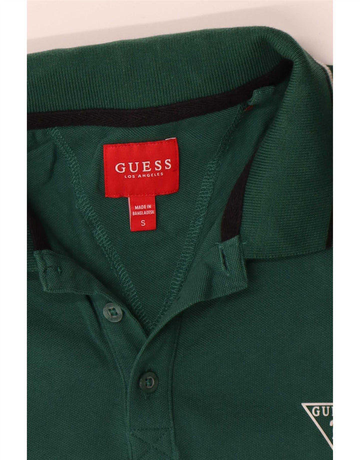 Guess Camisa Polo Masculina Pequena Verde Algodão