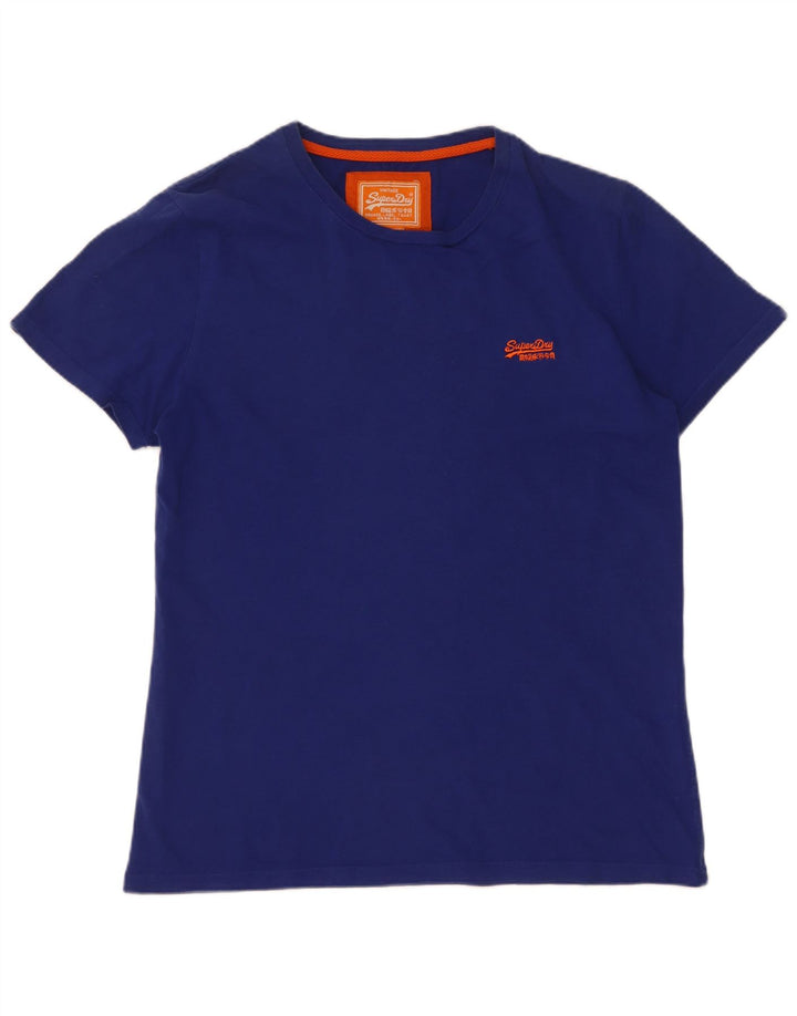 Camiseta masculina Superdry Top grande algodão azul