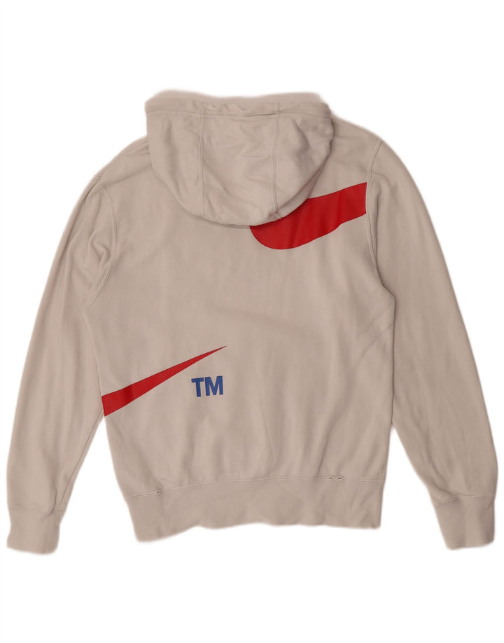 Jumper com capuz gráfico masculino Nike pequeno algodão branco