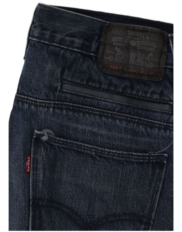 LEVI'S Girls 514 Straight Jeans 15-16 Anos W28 L28 Azul Algodão