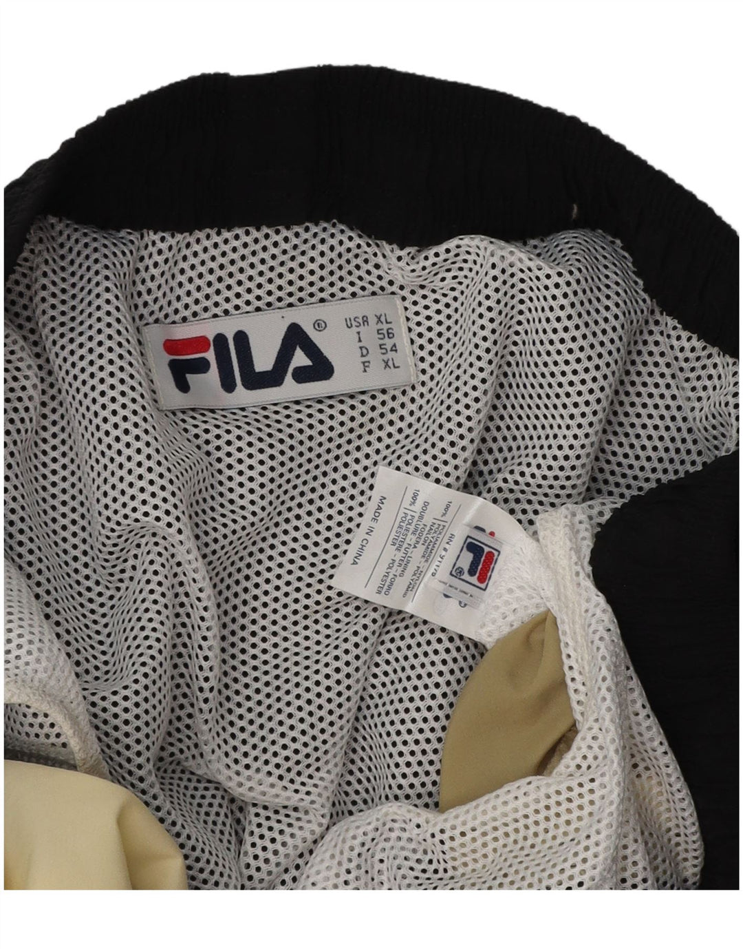 Shorts de natação masculino FILA Graphic XL preto colorblock poliéster