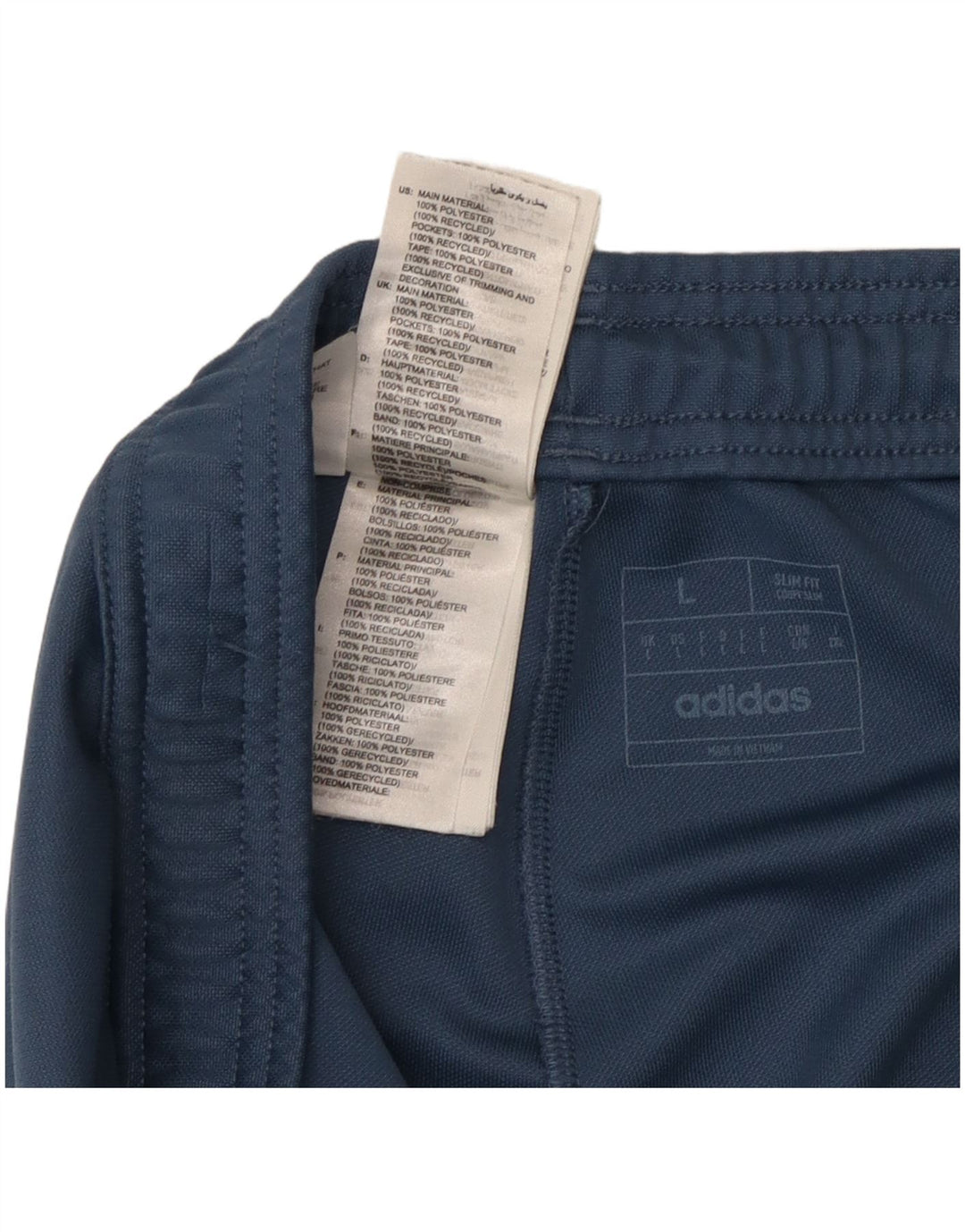 Adidas Mens Slim Fit Calças De Treino Grande Azul Poliéster