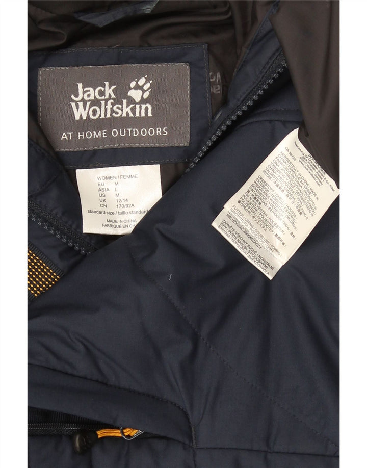 Casaco acolchoado com capuz masculino Jack Wolfskin Reino Unido 12/14 poliéster azul marinho médio