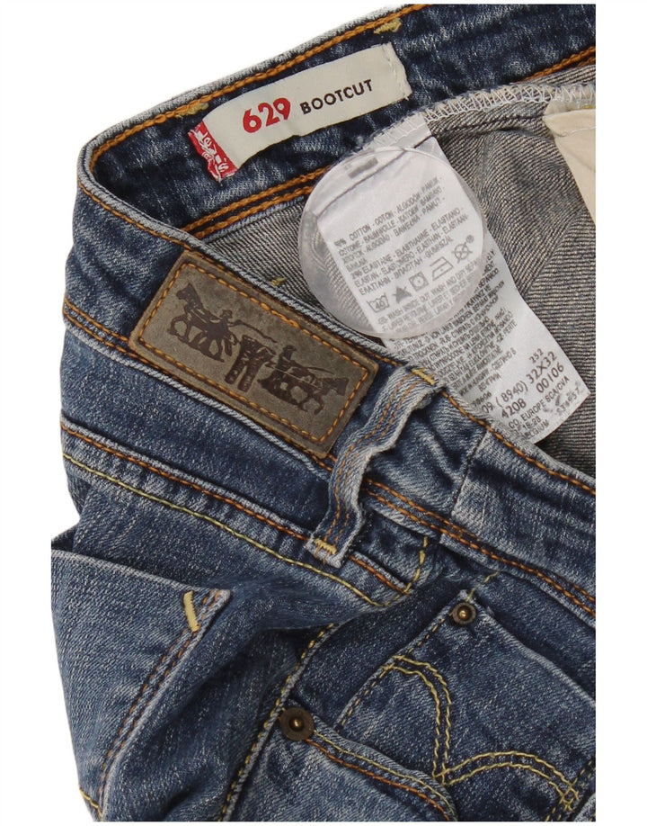 Calça jeans feminina Levi's 629 Bootcut W32 L32 azul algodão