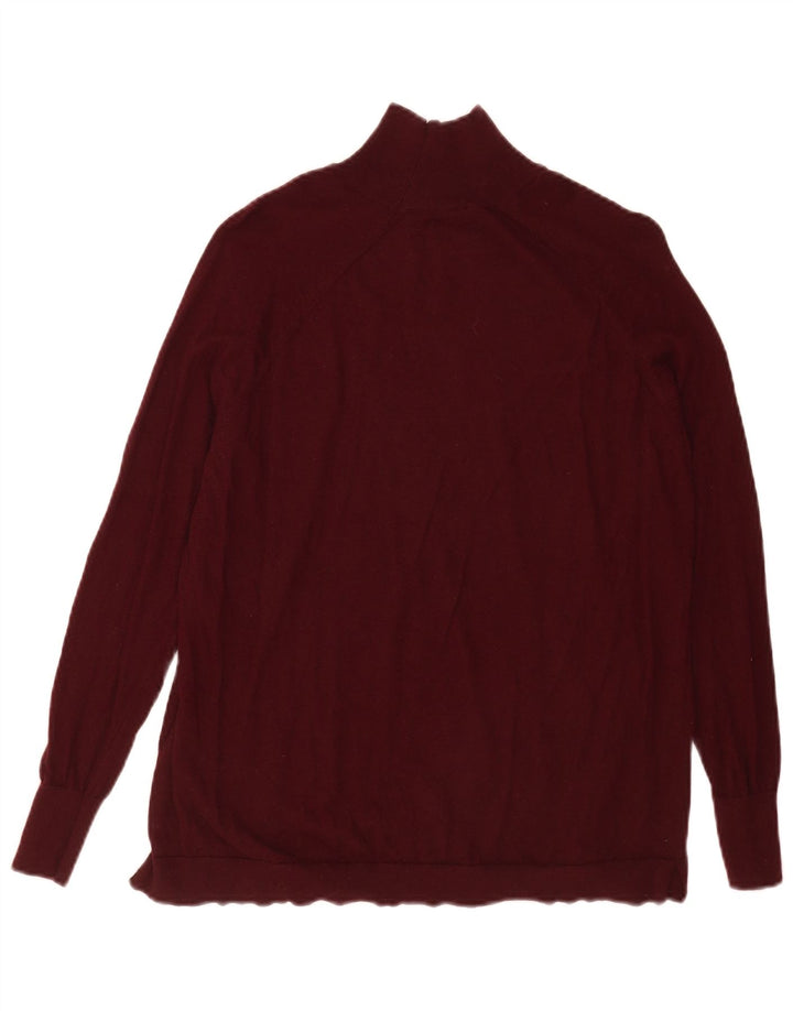 Suéter masculino Massimo Dutti com gola tartaruga XS lã cor de vinho