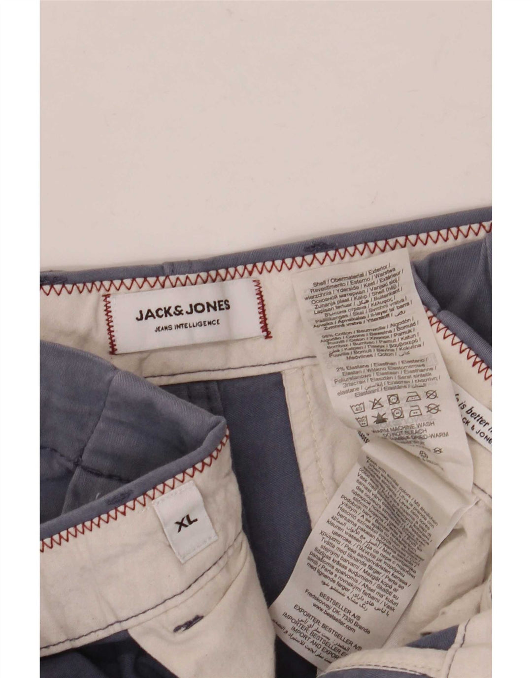 Shorts Chino Masculino Regular Jack & Jones XL W38 Azul Algodão