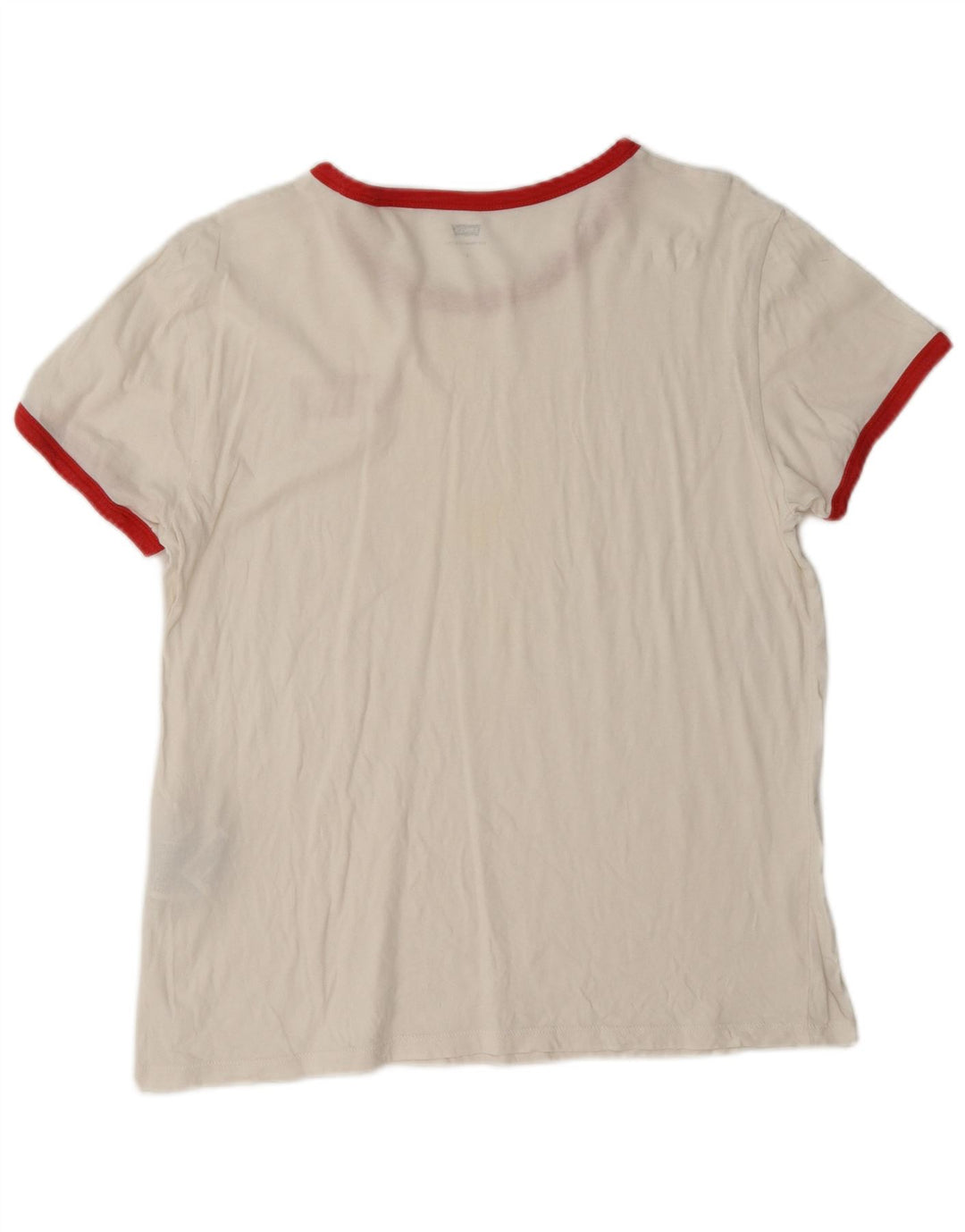 Camiseta feminina Levi's UK 16 grande algodão branco