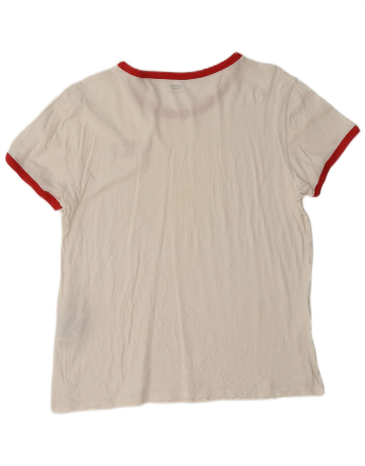 Camiseta feminina Levi's UK 16 grande algodão branco