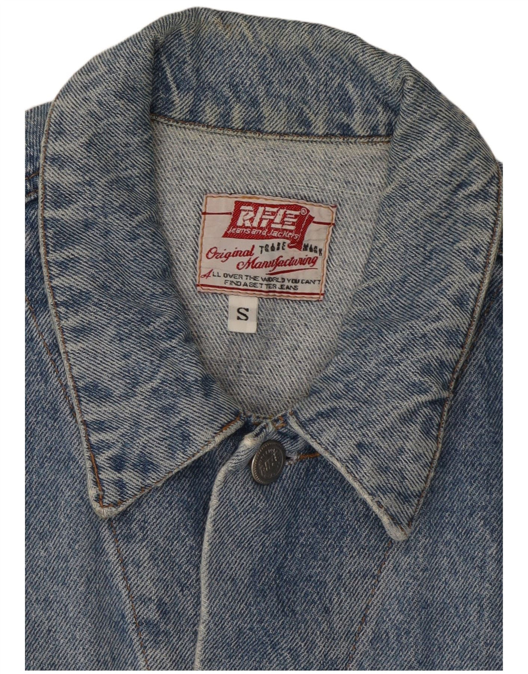 Jaqueta jeans masculina Rifle UK 36 pequena azul