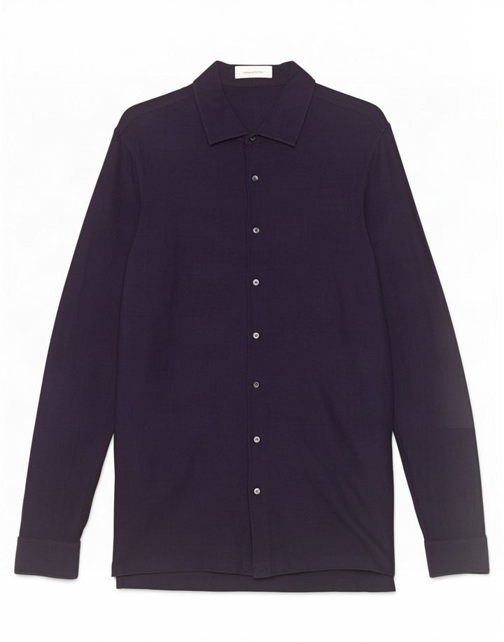 Camisa masculina Ermenegildo Zegna IT 50 algodão azul marinho médio