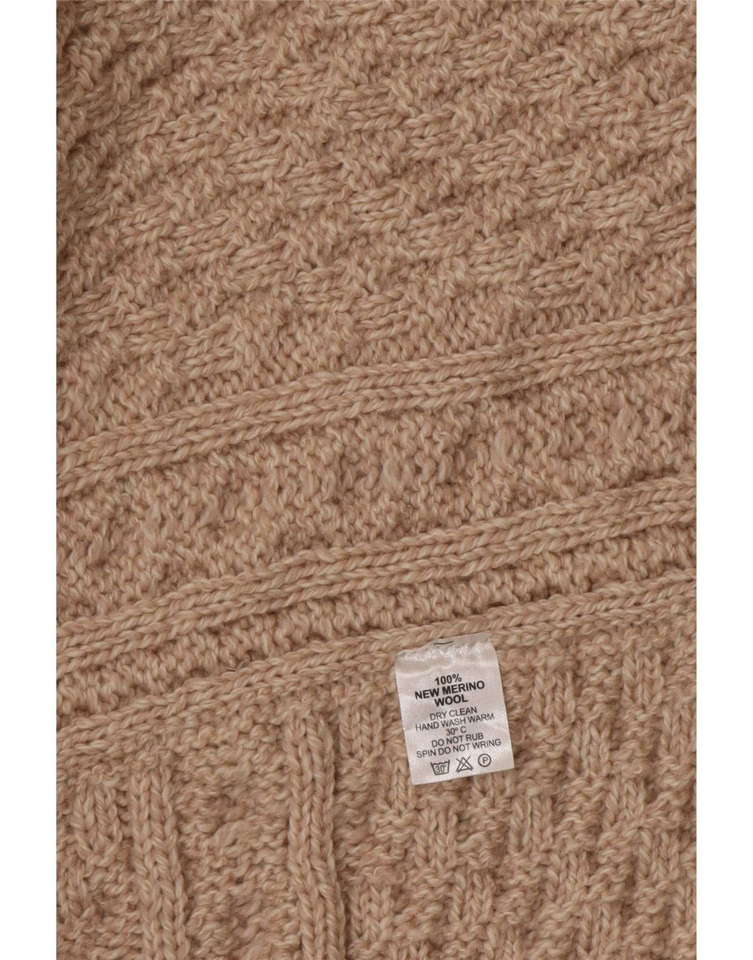 Aran Poncho Jumper feminino tamanho único bege