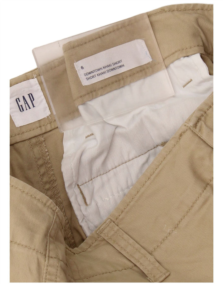 Shorts Chino feminino GAP US 6 médio W28 bege
