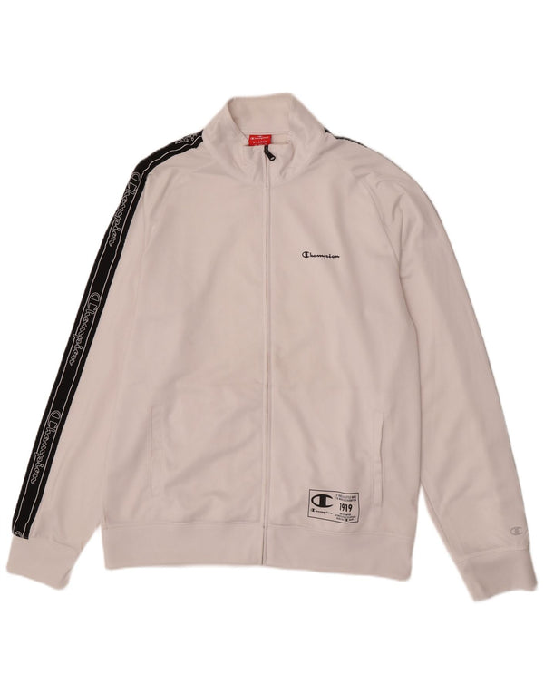 Jaqueta masculina Champion Graphic Tracksuit XL branca colorblock