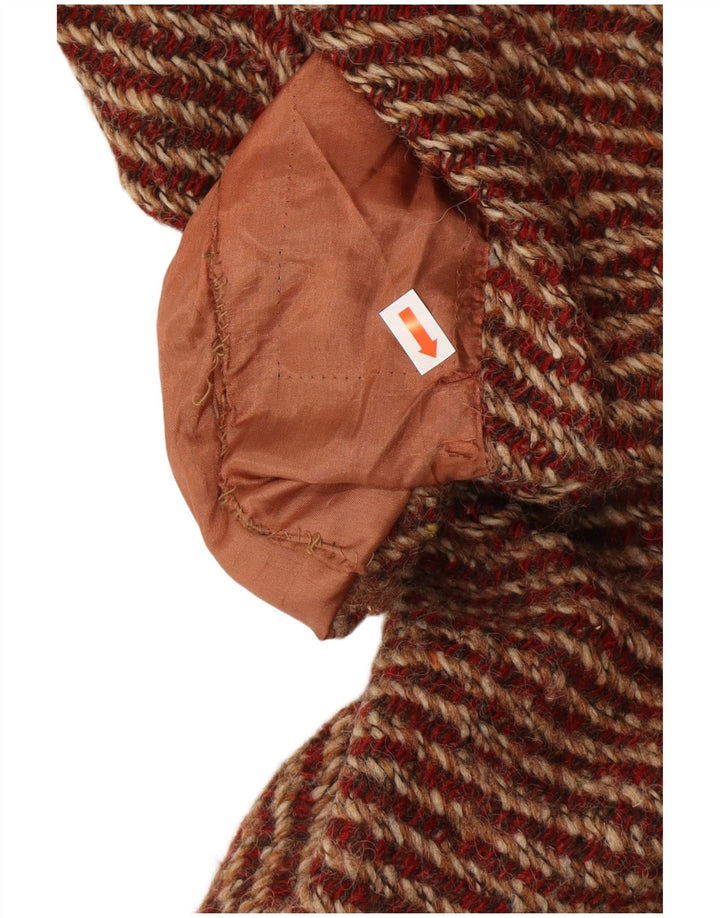 Sobretudo feminino AQUASCUTUM UK 12 médio vermelho manchado novo clássico de lã