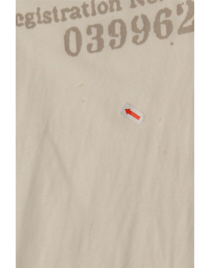 GURU Camisa polo masculina gráfica XL algodão branco