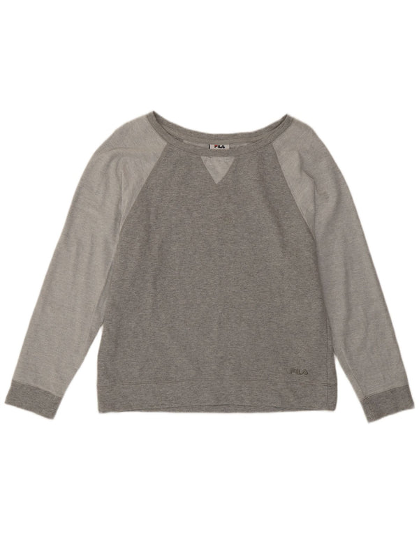 Moletom feminino Fila Jumper UK 12 bloco cinza médio