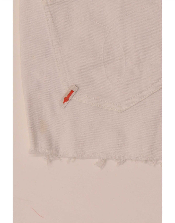 Shorts jeans feminino Calvin Klein W28 médio algodão branco